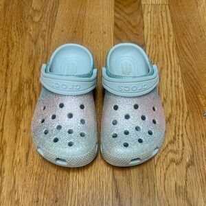 Crocs Blue shimmer kids size 10